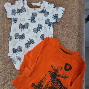 2 Carhartt infant shirts size 3M